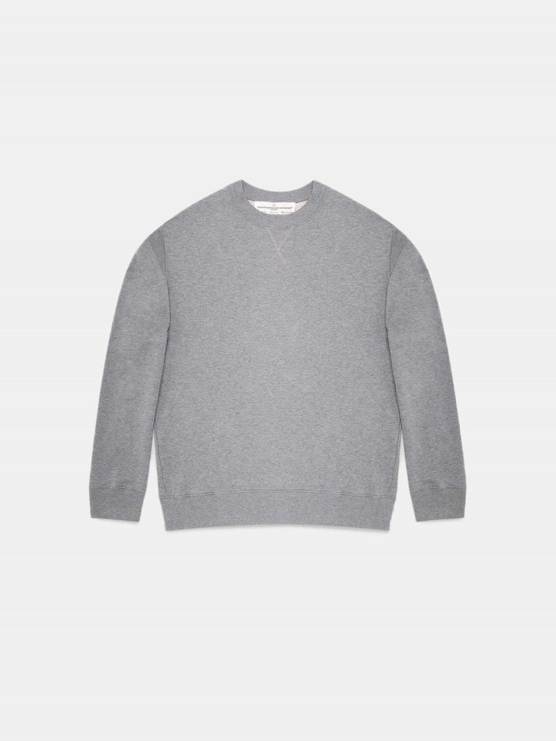 Grey Robbie sweatshirt with Love embroidery