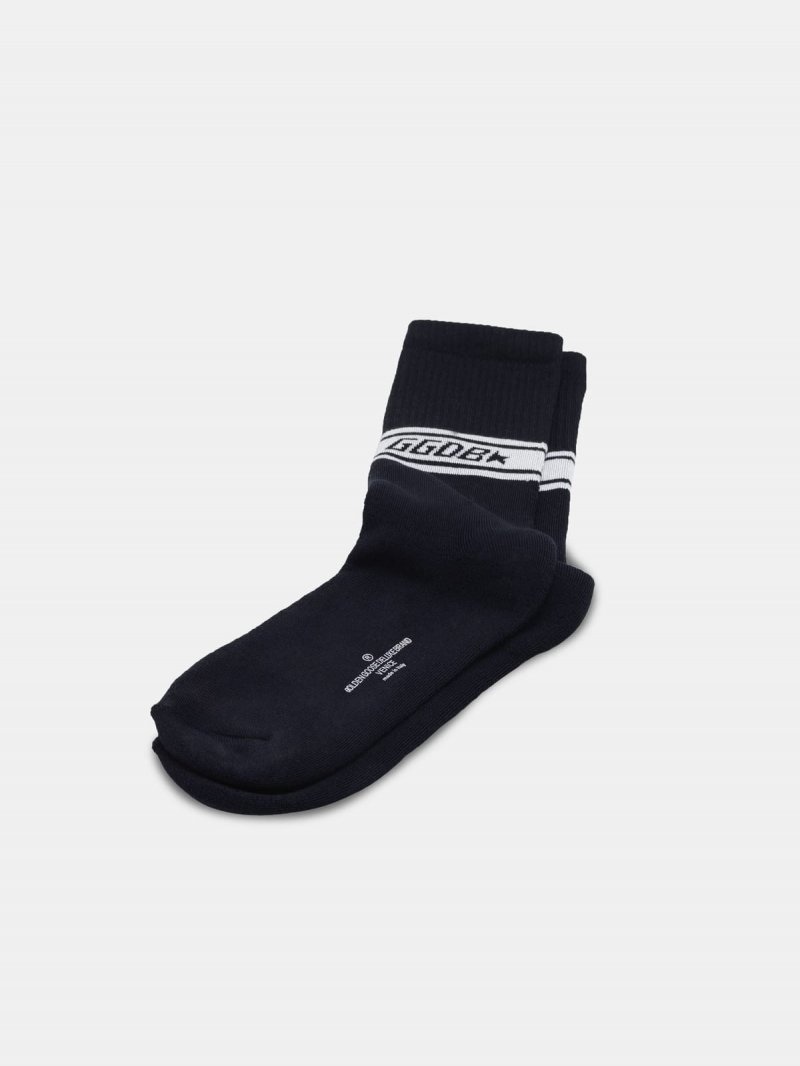 Short Hideki terry socks with jacquard logo