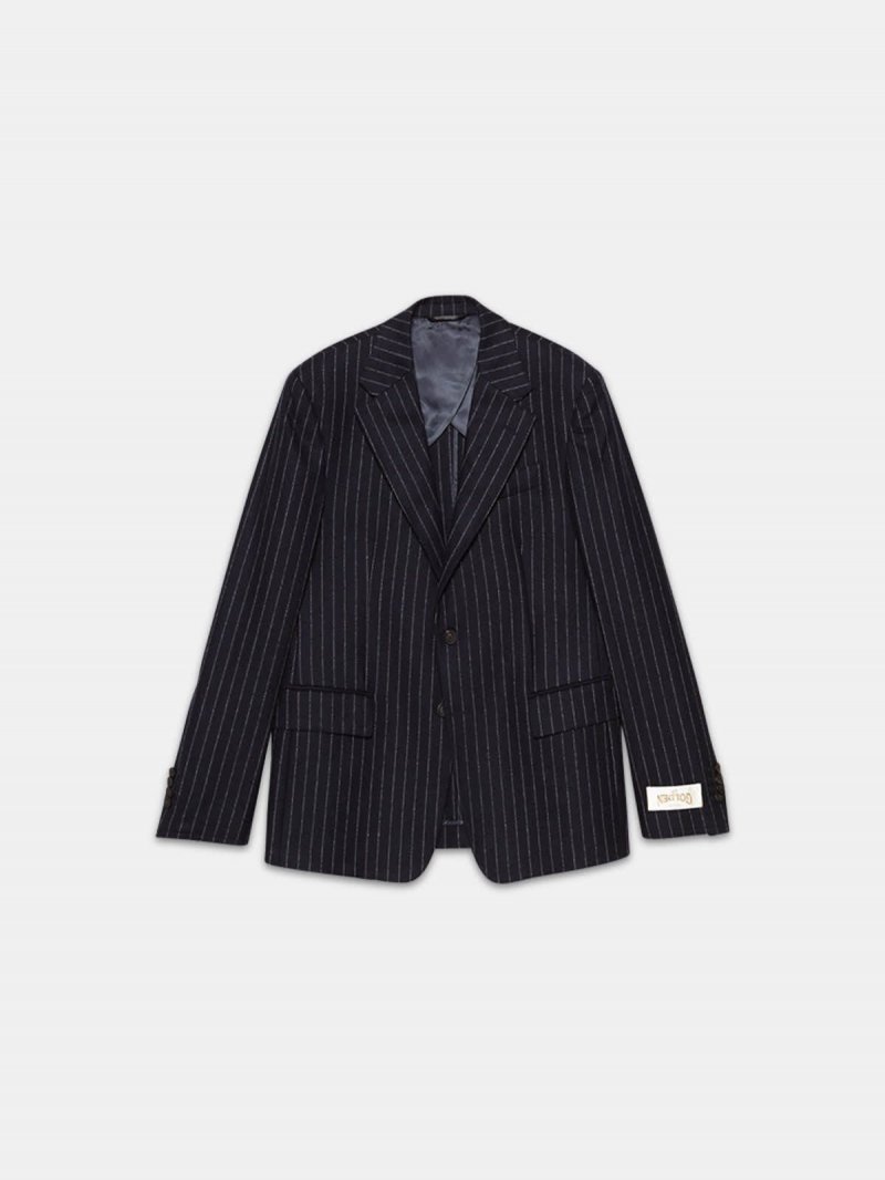 Venice single-breasted jacket with pin striped pattern
