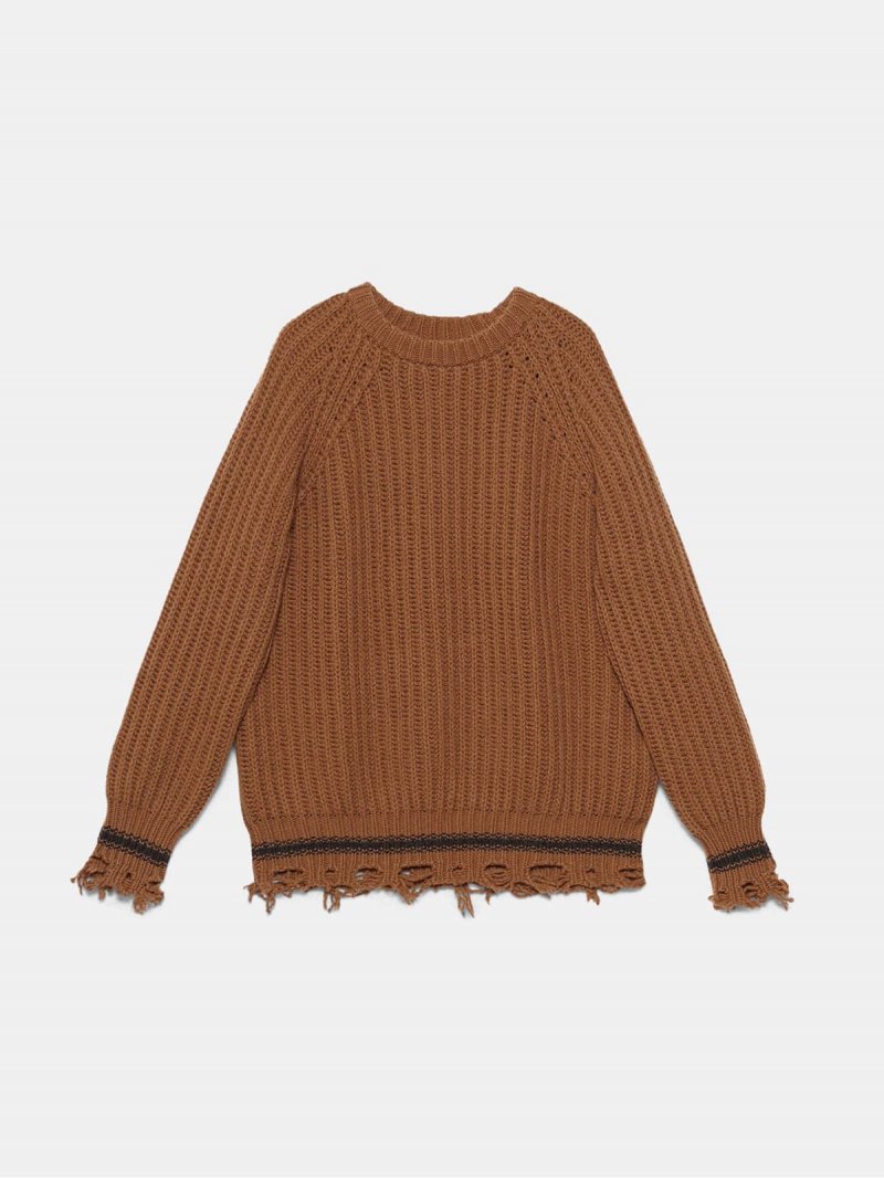 Kunio round neck sweater in extrafine merino wool