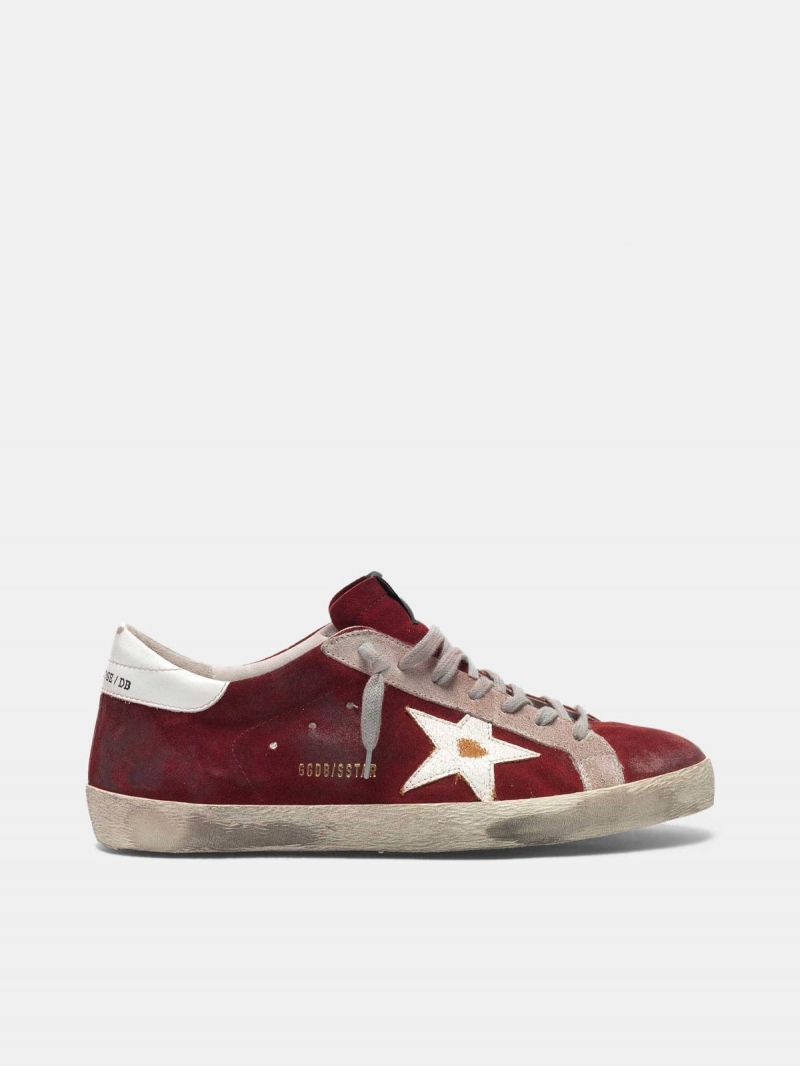 Super-Star sneakers in suede leather with crackle star