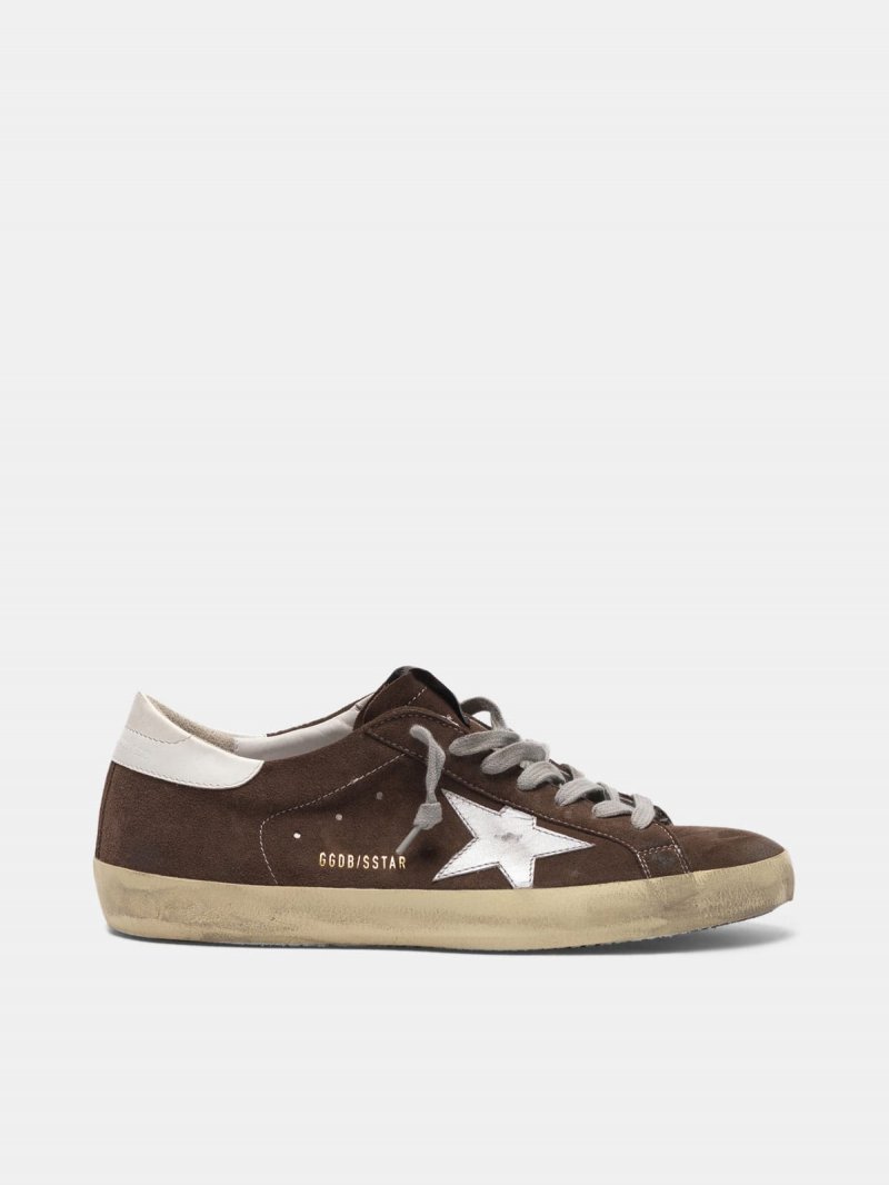 Super-Star sneakers in suede with silver star