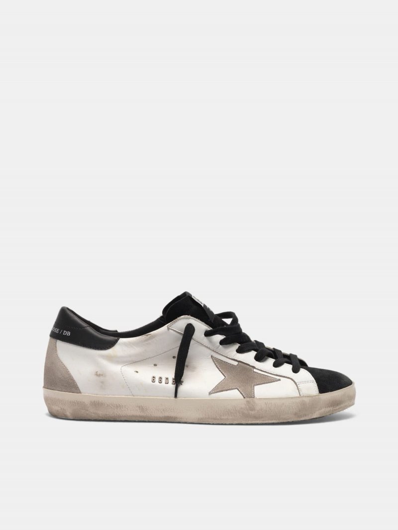 Super-Star sneakers in smooth leather and contrast suede