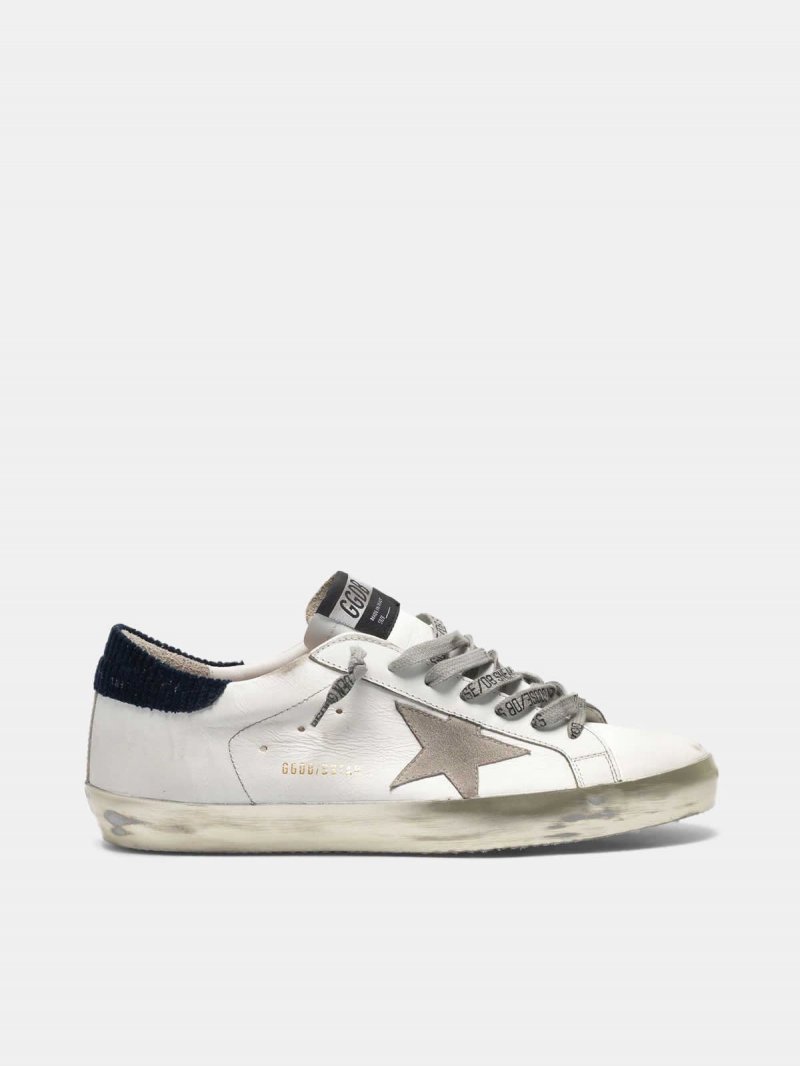 Super-Star sneakers with velvet heel tab and gold foxing