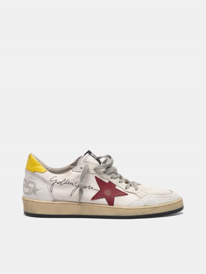 Ball Star sneakers in leather and canvas with the Golden Goose signature