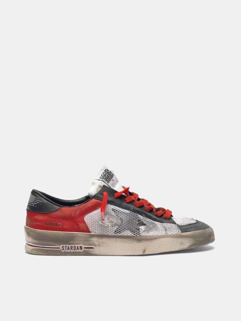 Stardan LTD sneakers in leather with distressed mesh inserts