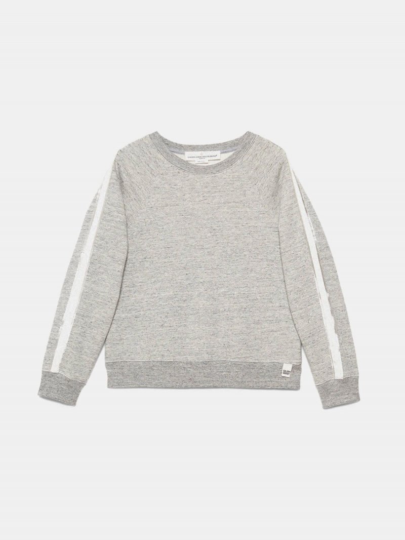 Haruko sweatshirt in pure cotton with contrasting inserts