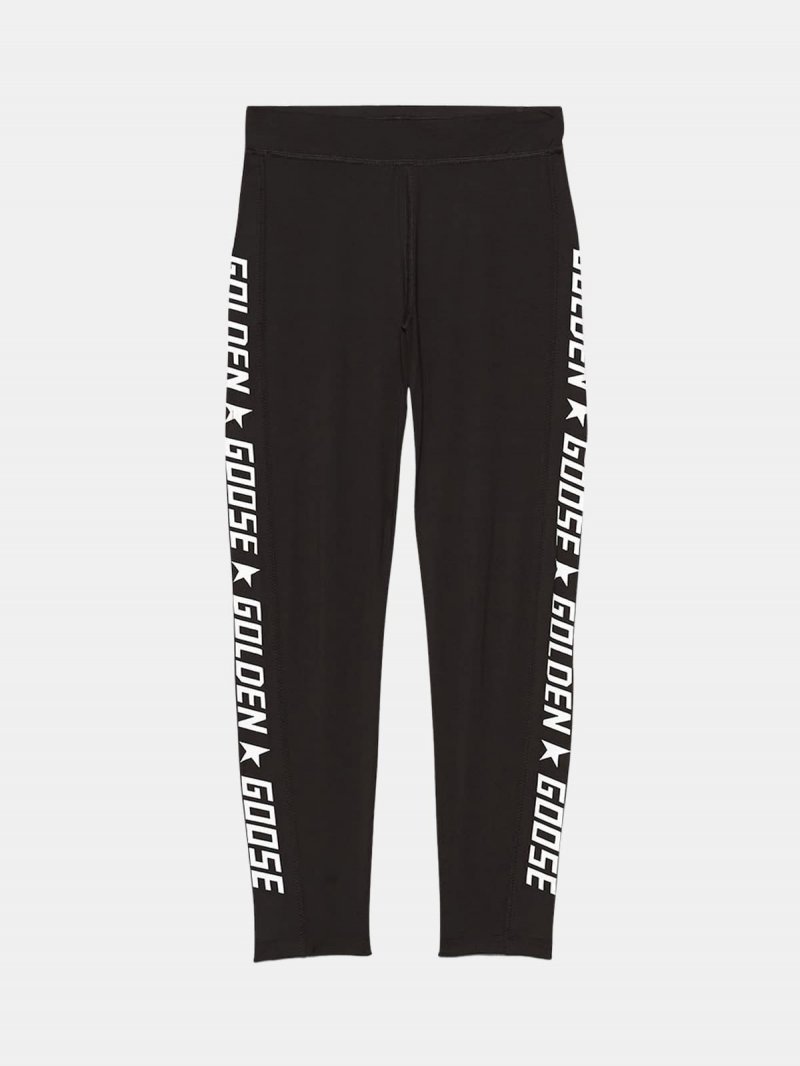 Nori leggings in stretch fabric with contrasting logo