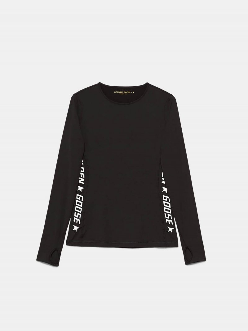 Kitsune round neck pullover with contrasting logo