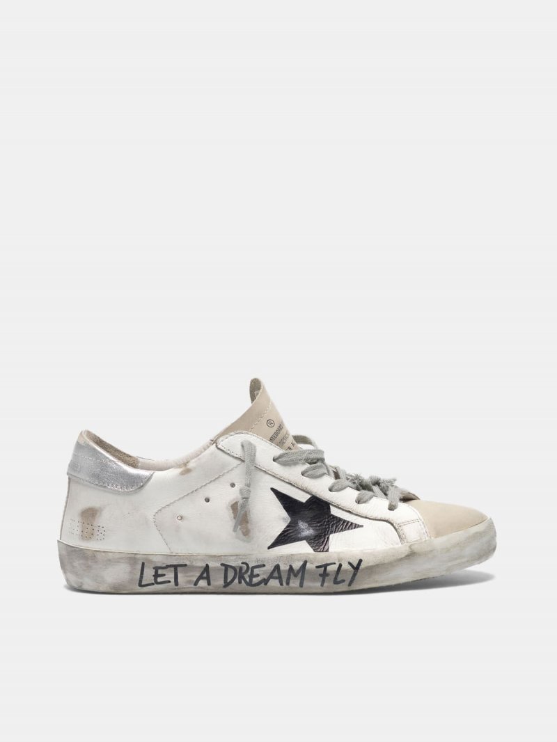 Super-Star sneakers in leather with "Let a dream fly" lettering