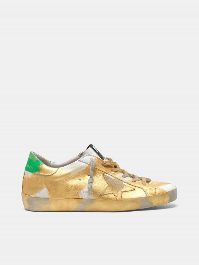 Super-Star sneakers with gold-coloured painting