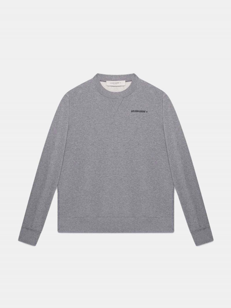 Grey Golden sweatshirt with sneakers lovers print on the back
