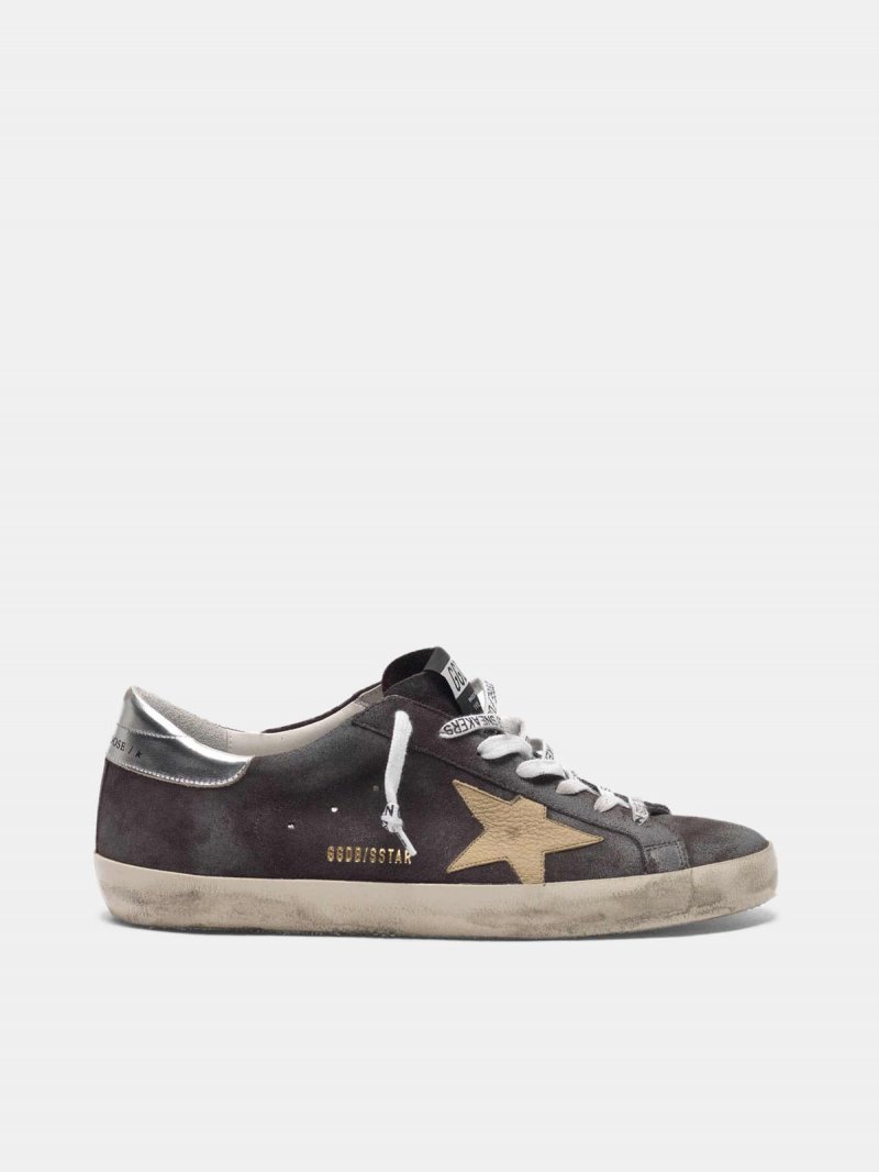 Grey Super-Star sneakers in suede with nude star