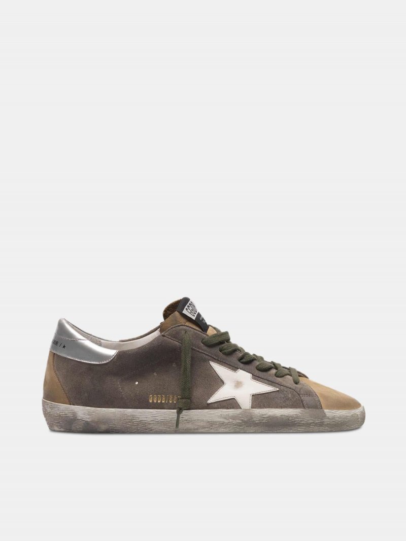 Two-tone Superstar sneakers in suede with white star