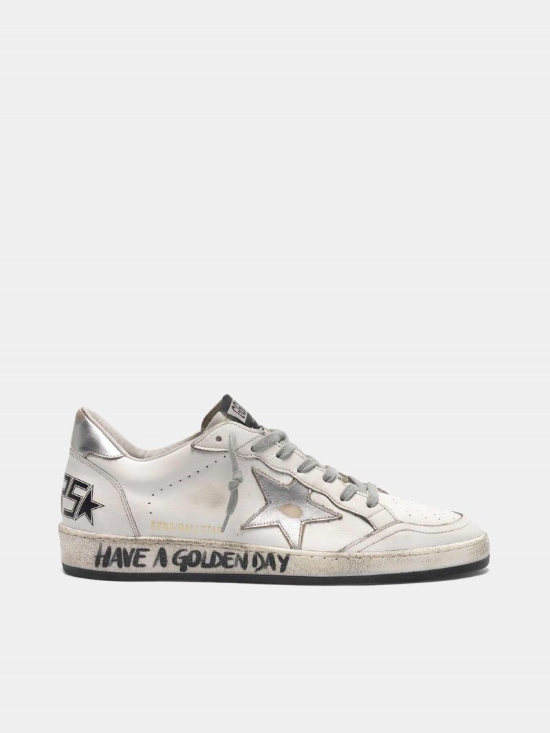 White Ball Star sneakers with handwritten lettering