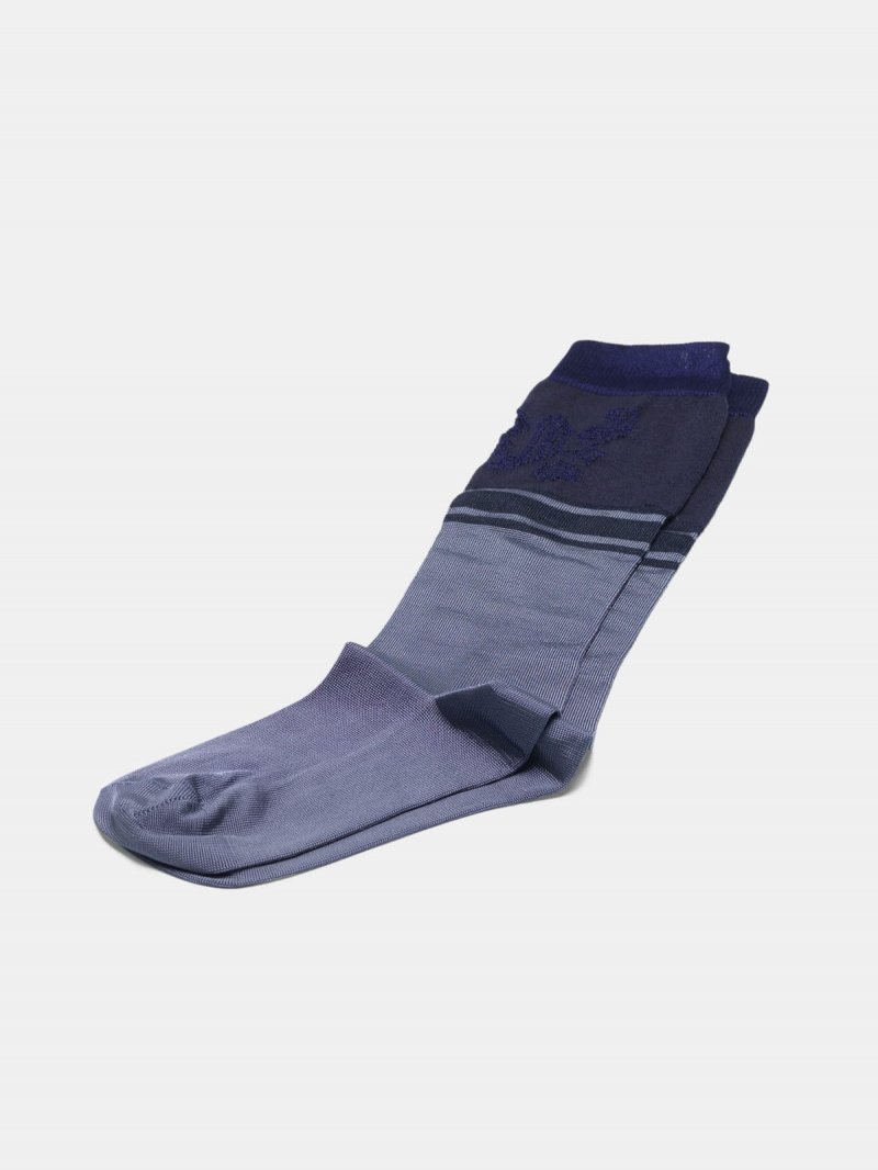 Turquoise Addison socks with jacquard pattern