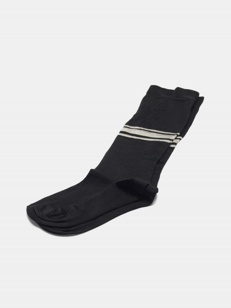 Black Addison socks with jacquard pattern
