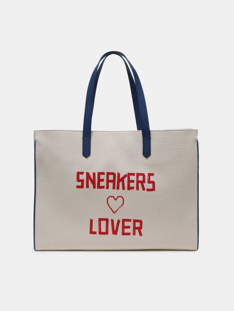 California East-West bag with red Sneakers Lover print