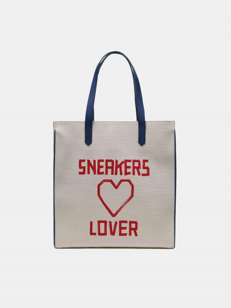 California North-South bag with red Sneakers Lover print