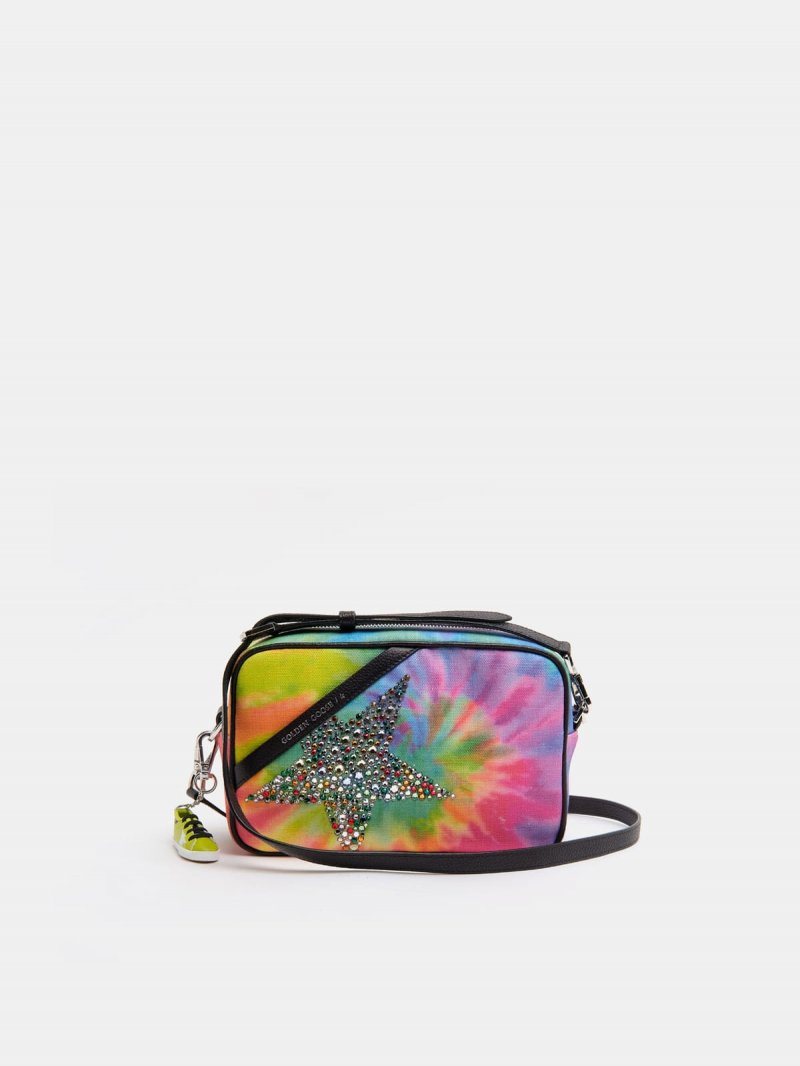 Tie-dye Star Bag with star and crystals
