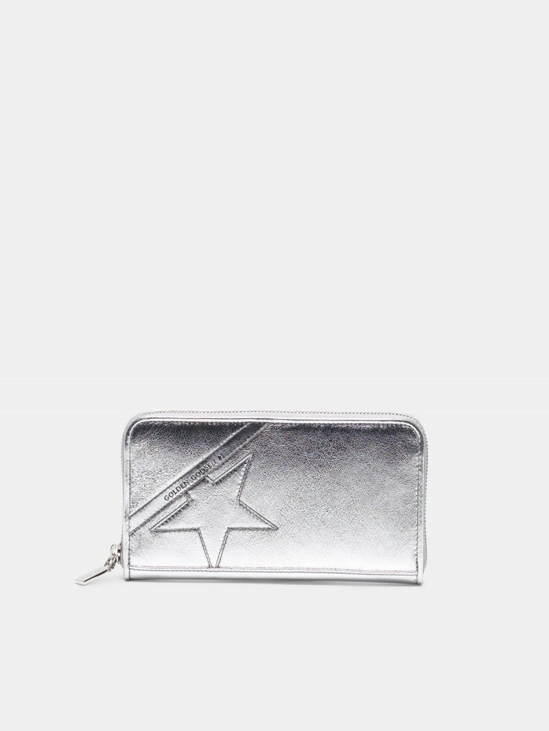 Large silver Star Wallet