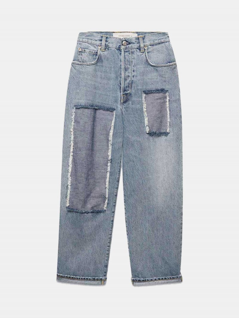 Kim denim jeans with contrasting patch