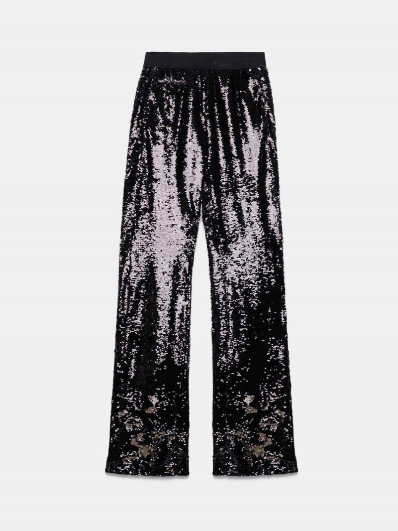 Kelly tracksuit trousers with silver sequins