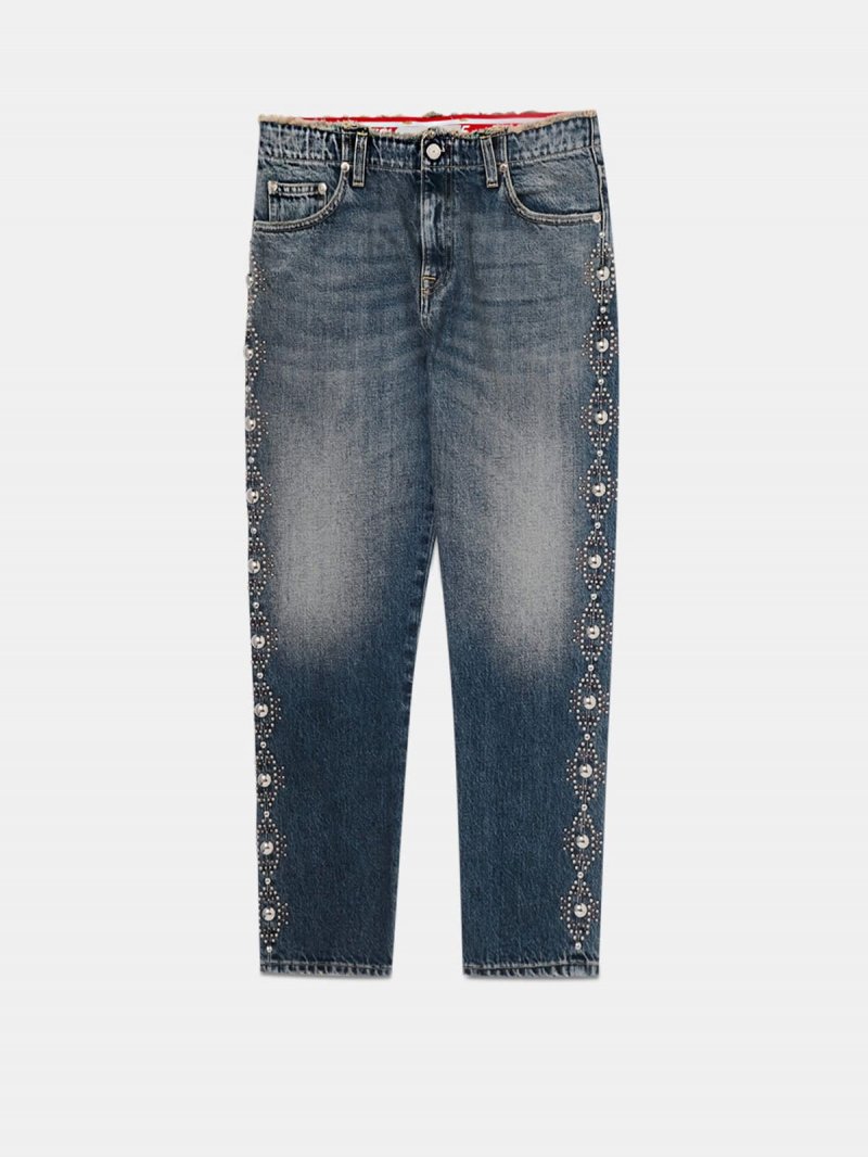 Amy boyfriend-fit jeans with studs
