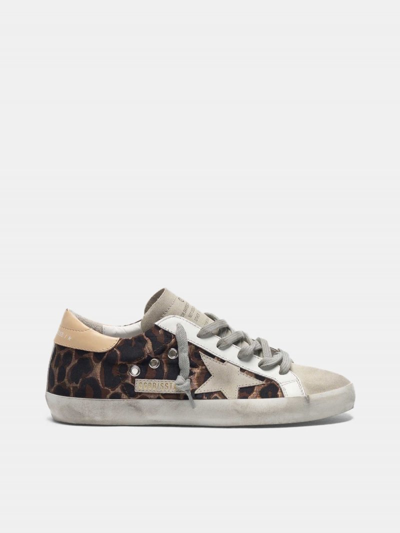 Leopard-print Super-Star sneakers with suede star