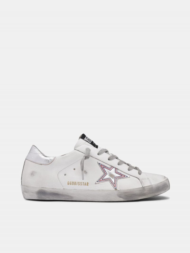 Silver star Super-Star sneakers with contrasting stitching