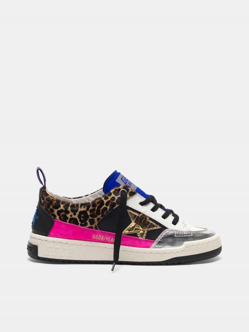 Yeah! sneakers in leopard-print pony skin with a gold star