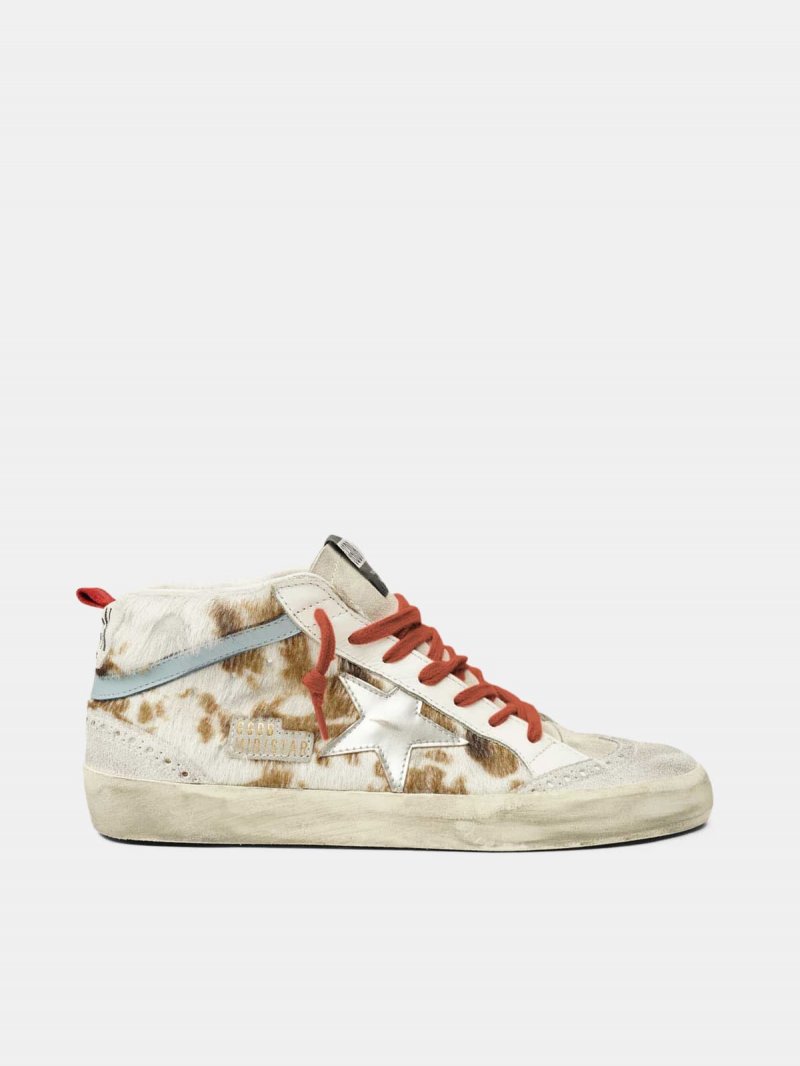 Mid Star sneakers in cow-print pony skin