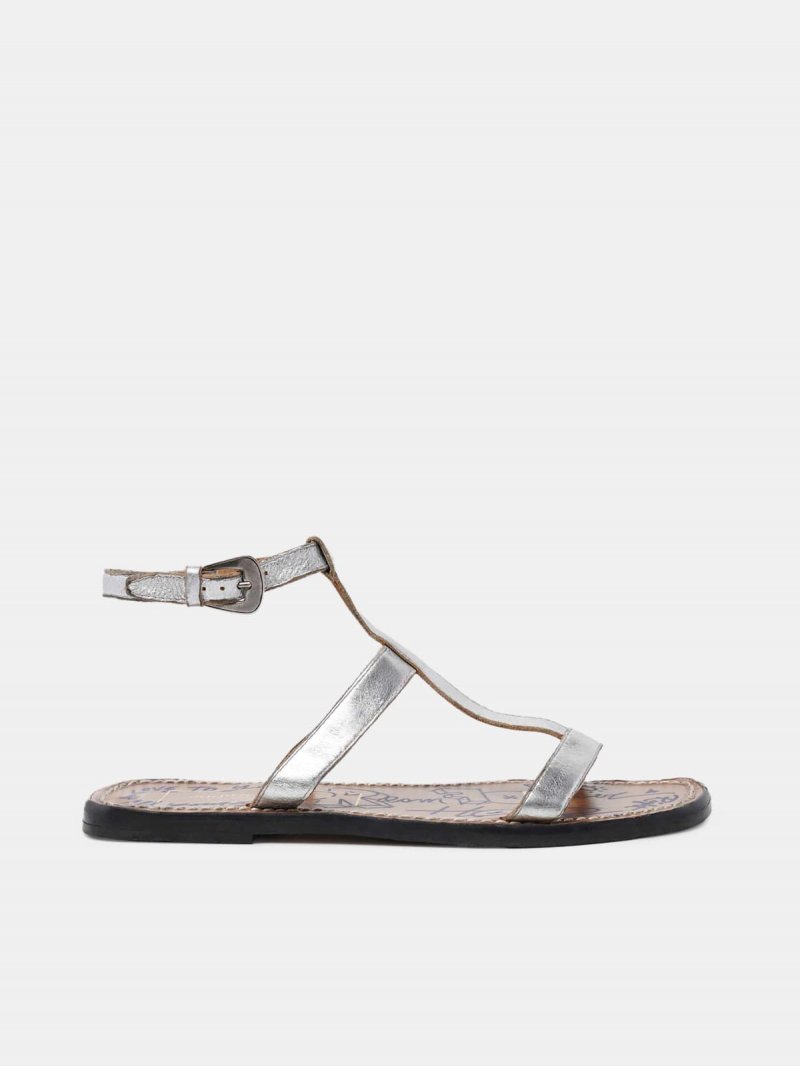 Dakota sandals in silver leather