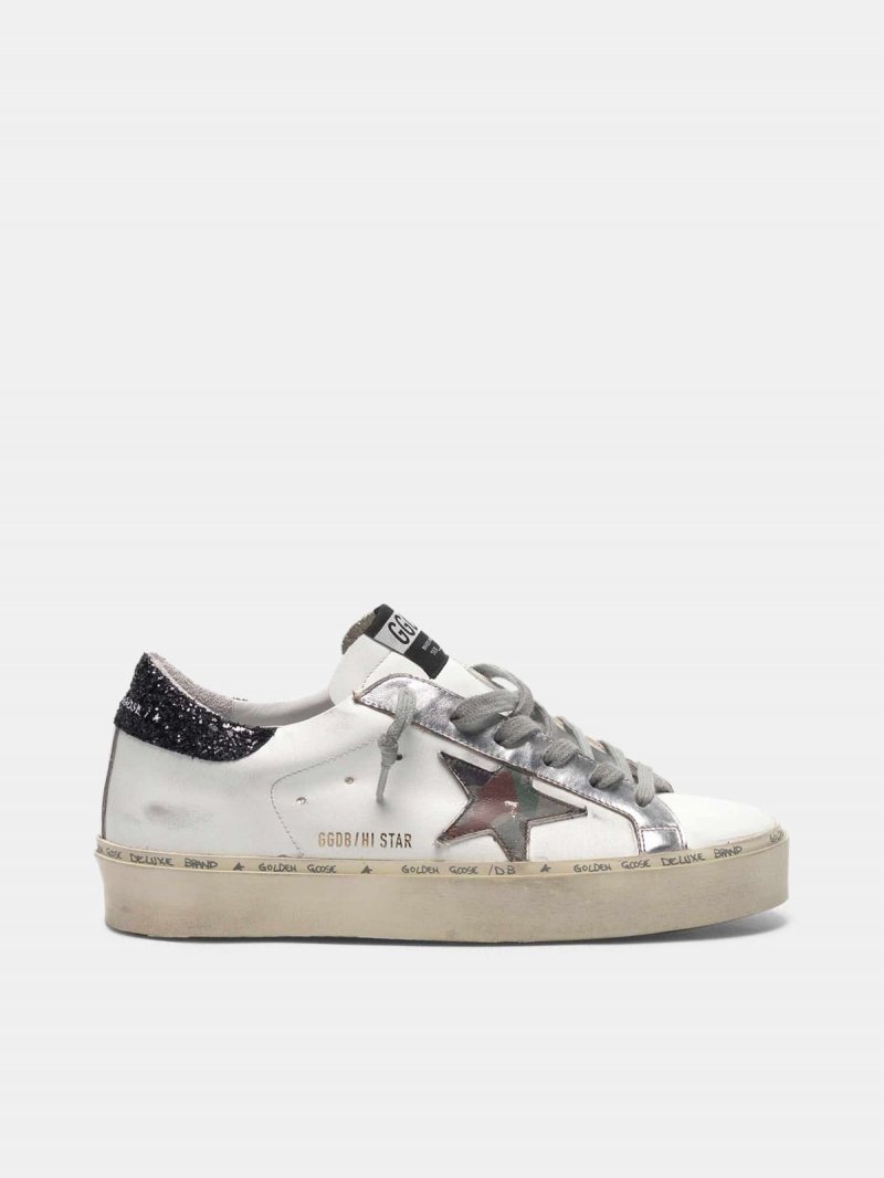 Hi Star sneakers with camouflage star and glittery heel tab