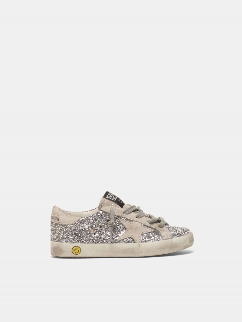Super-Star sneakers with silver glitter
