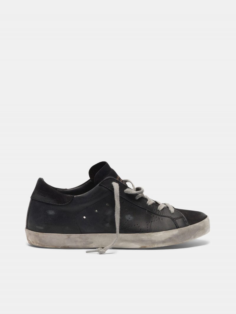 Super-Star sneakers in leather with perforated star