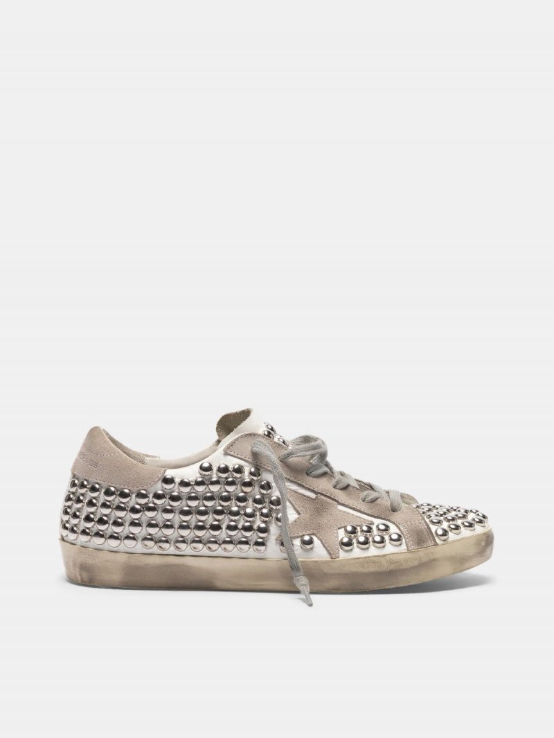 Super-Star sneakers in leather with stud covered upper