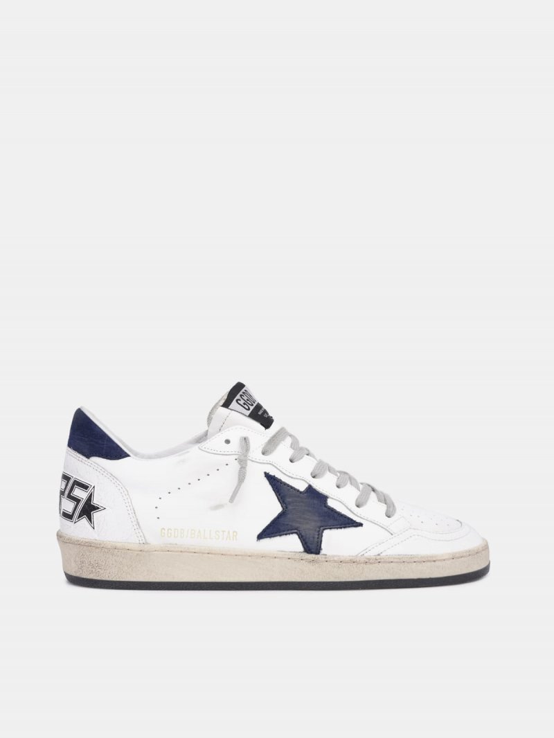 White Ball Star sneakers with blue star