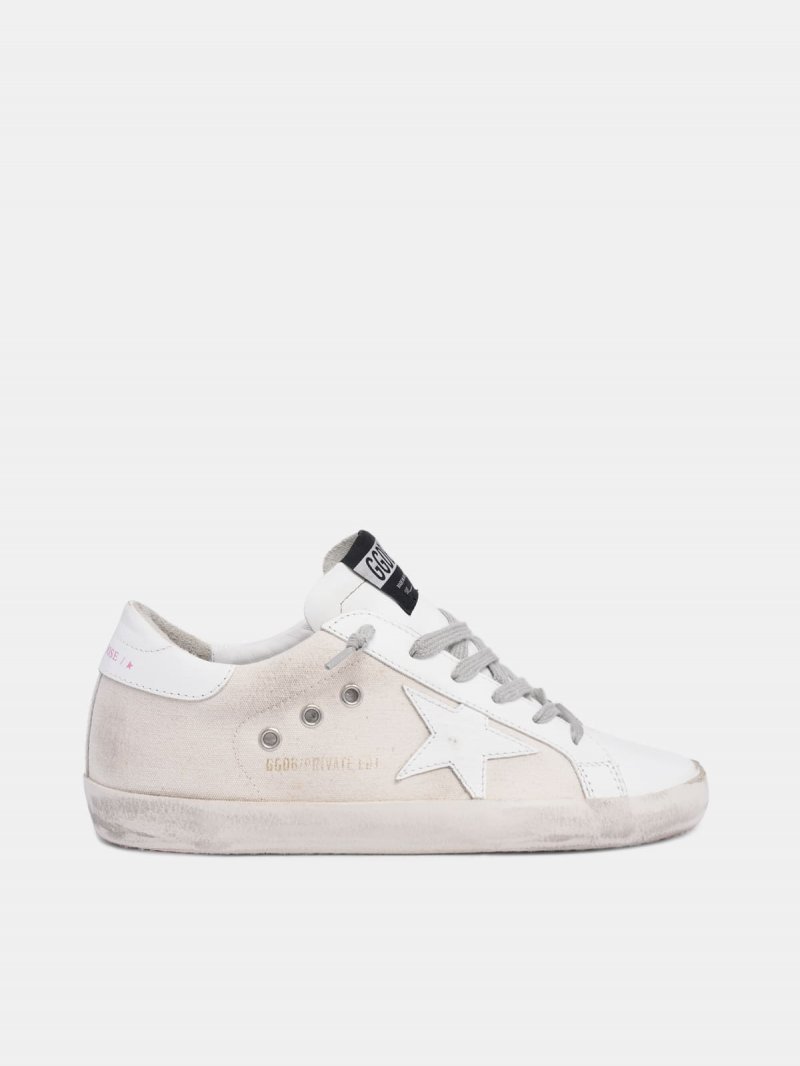 Canvas Super-Star sneakers with glossy heel tab