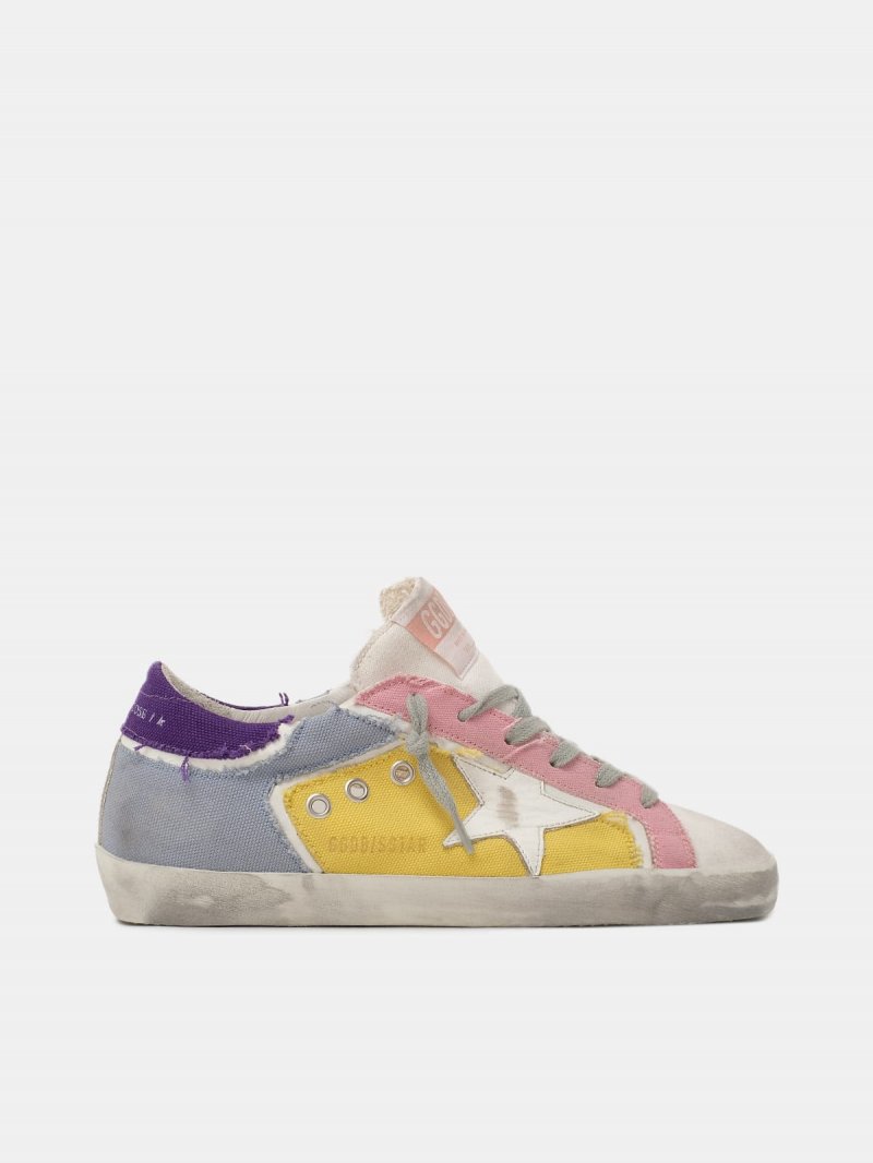Super-Star sneakers in canvas patchwork