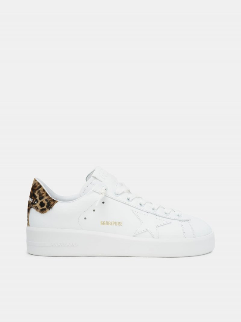 Women??s PURESTAR sneakers with leopard-print heel tab