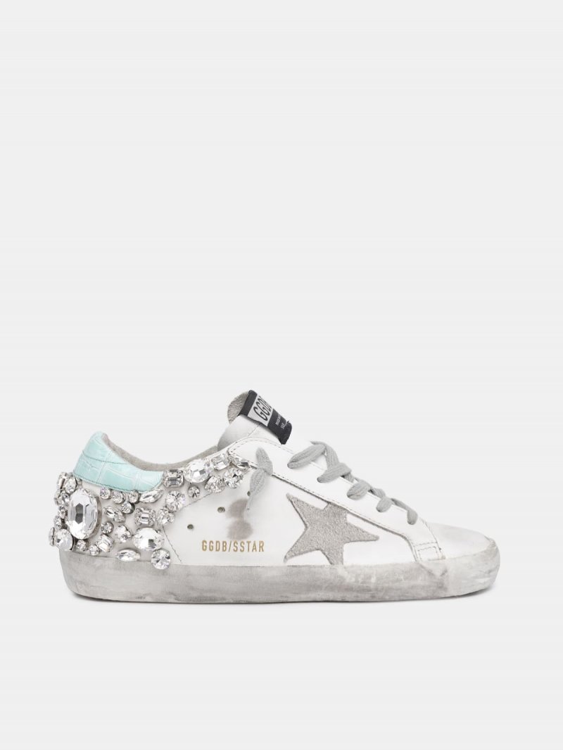 Super-Star sneakers with crystals on the back