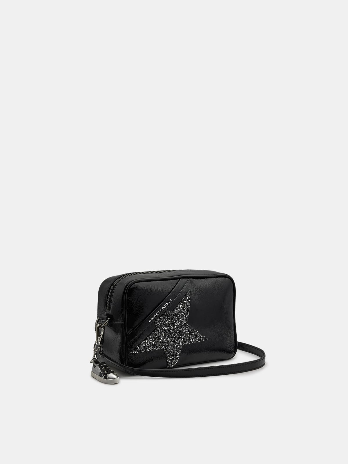 Black Star Bag made of patent leather with Swarovski star