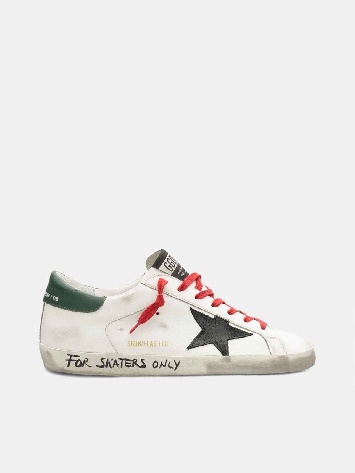 Leather Super-Star sneakers with the words "For skaters only"