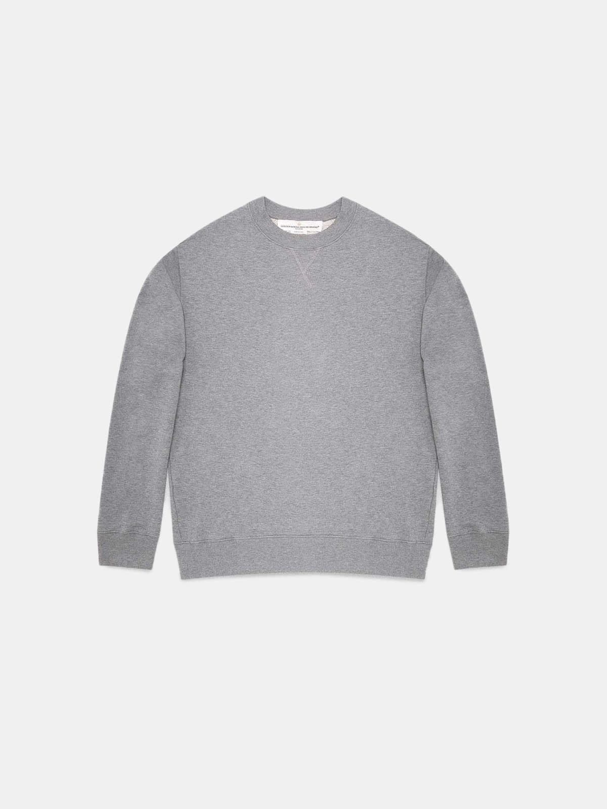 Grey Robbie sweatshirt with Love embroidery