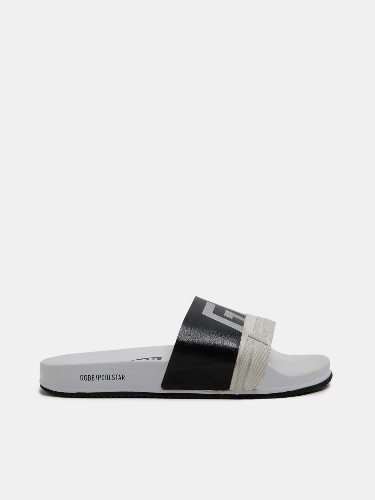 Men's Poolstars with black strap and logo
