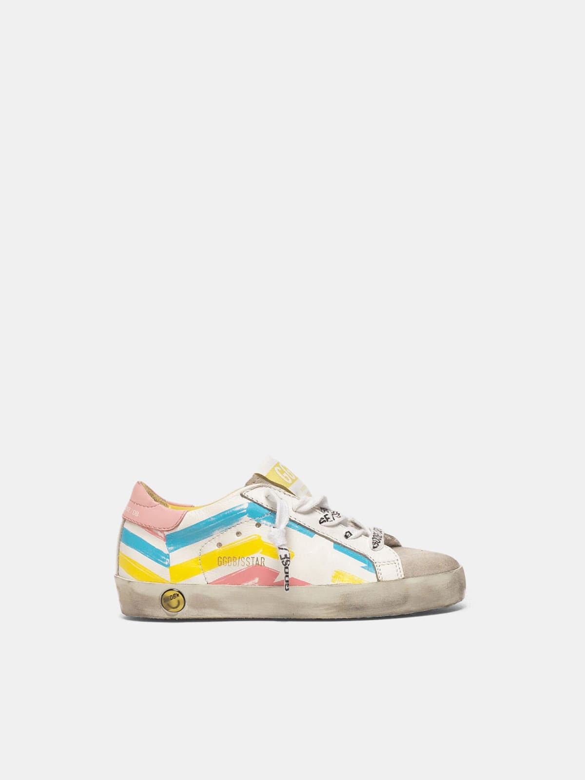 Super-Star sneakers with multicolour flag print