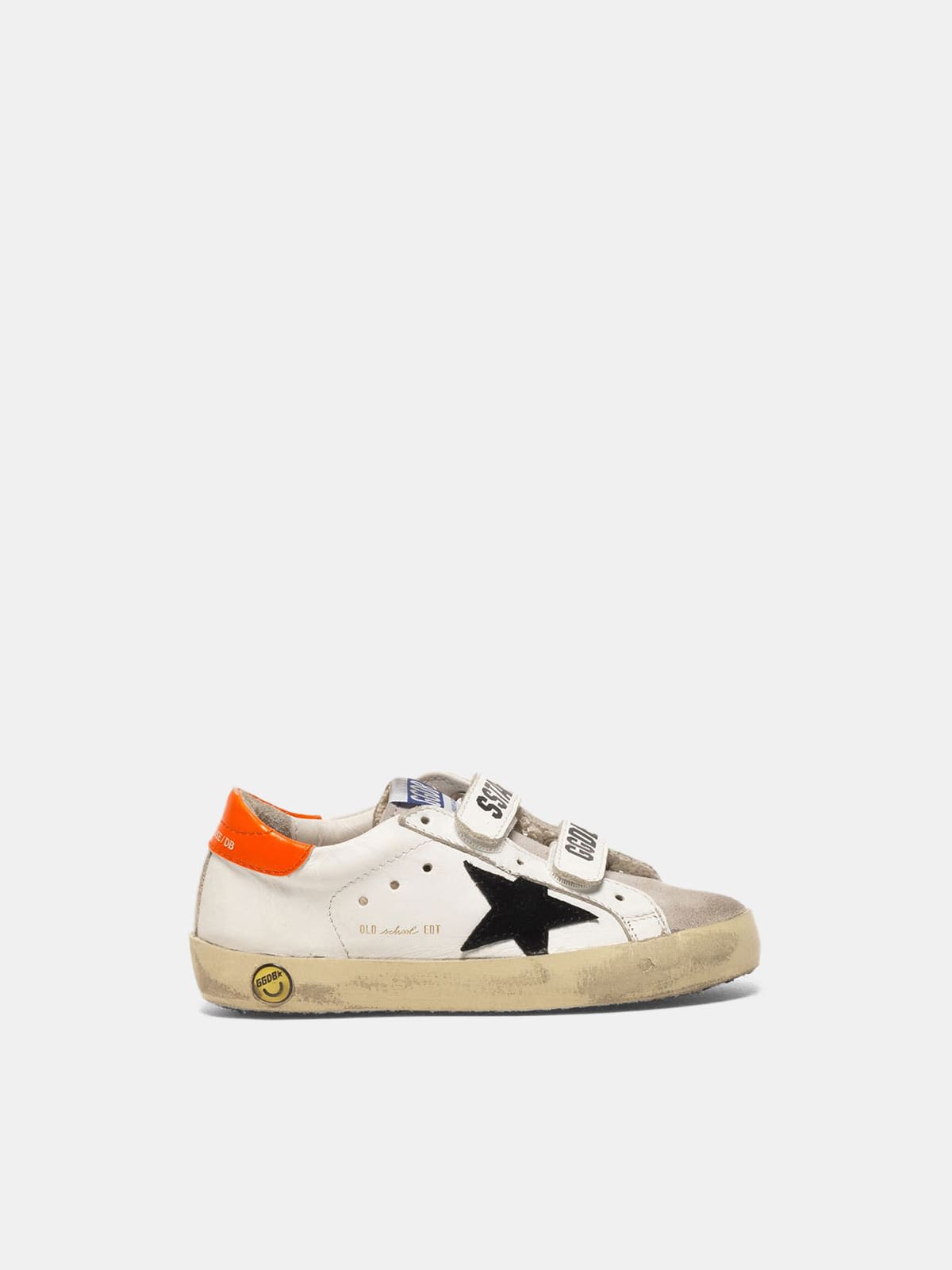 Old School sneakers made of leather with orange heel tab