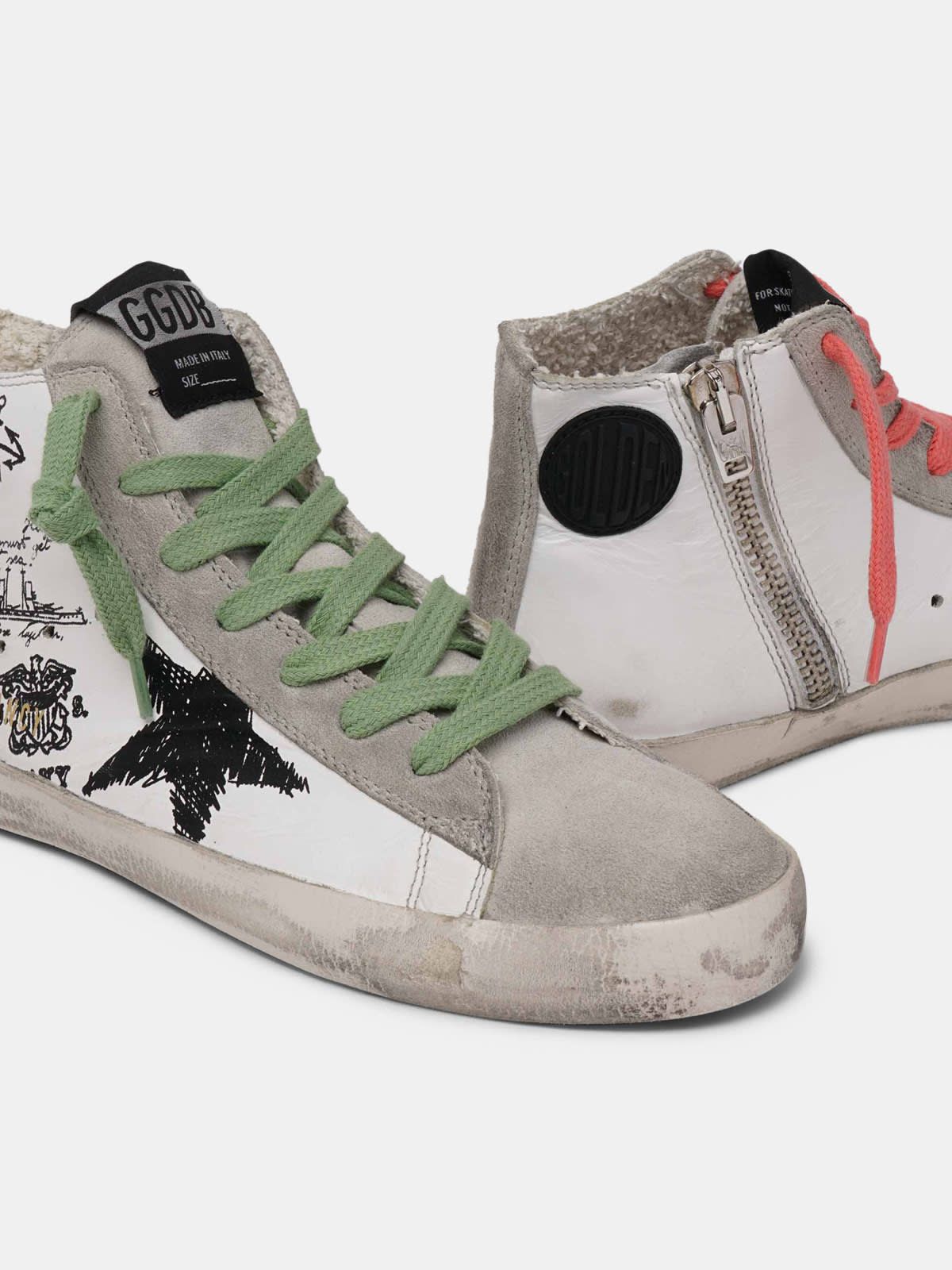 Francy sneakers with tattoo print