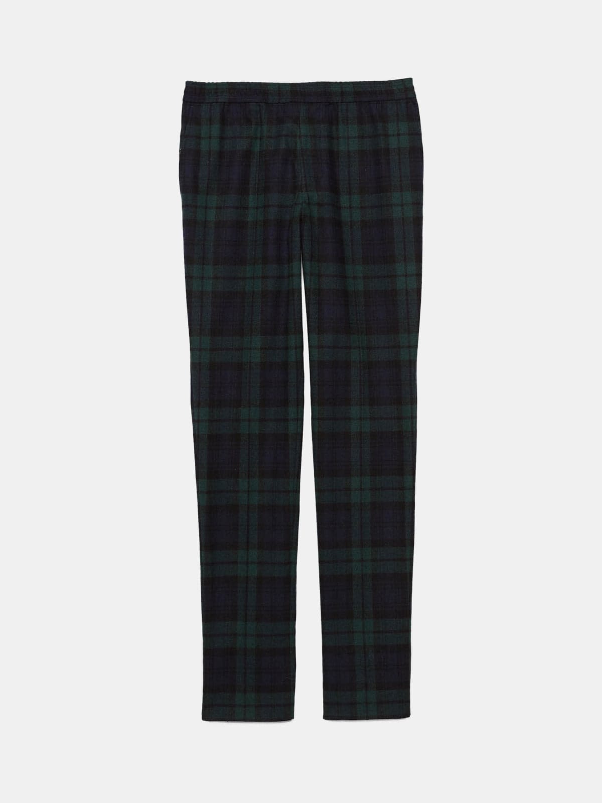 Ryuu trousers in tartan with elasticated waist